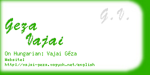 geza vajai business card