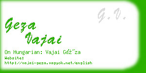 geza vajai business card